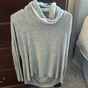 Anthropologie Gray Cowl Neck Sweater